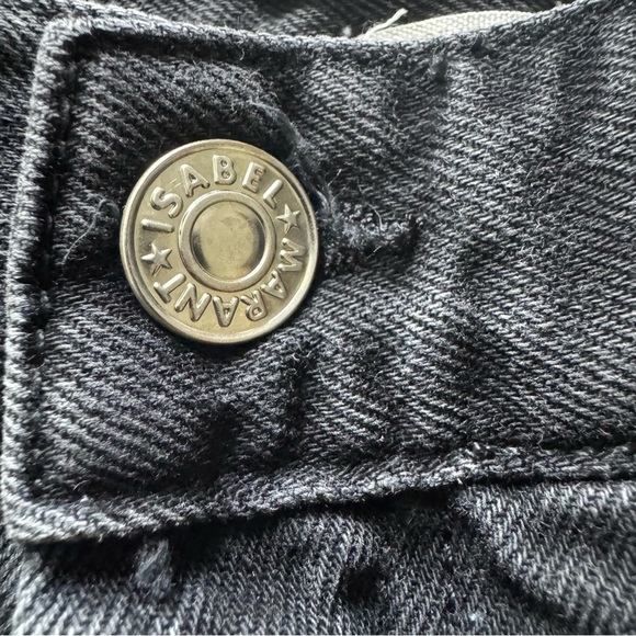 Isabel Marant Etoile Black Fiali Denim Pencil Midi Skirt size 38 - Picture 8 of 13